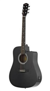 FENDER SQUIER SA-105CE DREADNOUGHT BLACK W/FISHMAN PREAMP гитара электро-акустическая с пьезо-звукоснимателем, цвет черный FENDER SQUIER SA-105CE DREADNOUGHT BLACK W/FISHMAN PREAMP гитара электро-акустическая с пьезо-звукоснимателем, цвет черный