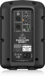 Behringer B108D  2-полосная активная акустическая система, 8"+1,35"фенольный, 300 Вт, частота раздела кроссовера 2,8 кГц, возможность беспроводного подключения микрофонов по 2,4 ГГц, 45 Гц - 20 кГц