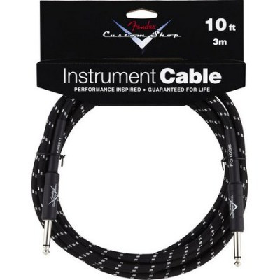 FENDER CUSTOM SHOP 10' INSTRUMENT CABLE BLACK TWEED инструментальный кабель, 3 м, чёрная твидовая оболочка FENDER CUSTOM SHOP 10' INSTRUMENT CABLE BLACK TWEED инструментальный кабель, 3 м, чёрная твидовая оболочка
