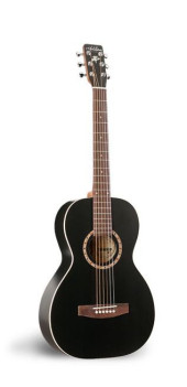 Art & Lutherie AMI CEDAR BLACK QI электроакустическая гитара Parlor, цвет - чёрный