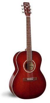 Art & Lutherie FOLK SPRUCE BURGUNDY + Кейс акустическая гитара Grand Auditorium, цвет - красный