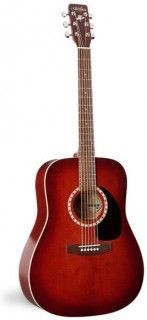 Art & Lutherie SPRUCE BURGUNDY + Кейс акустическая гитара Dreadnought, цвет - красный